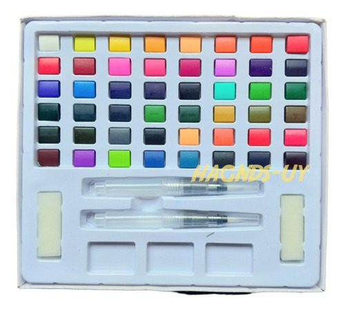 Set Acuarelas Pastillas Por 48 Colores C/ Pincel Brush Nuevo