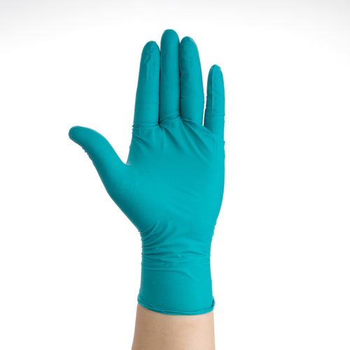 Guantes De Nitrilo Alto Riesgo De 6 Gr Verdes Caja 100 Und