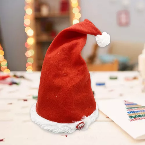 Touca Chapeu Musical Natal Gorro Dancante Canta Dança Dingo Bell