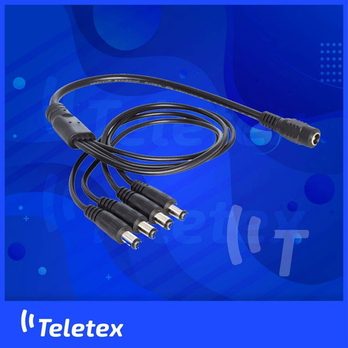 Imagen 3 de 9 de Cable De Fuente Splitter Pulpo 1x4 Cctv Camara Seguridad Led
