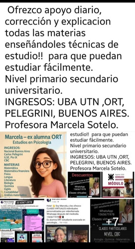 Hola! Soy Marcela, Y Les Ofrezco Clases Virtuales Individ