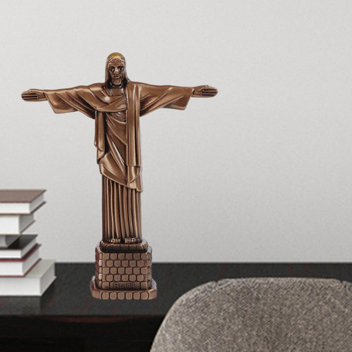 Cristo Jesús Figura Estatuilla Escultura Bronce Rojo