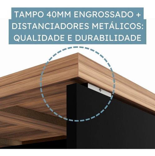 Mesa De Escritório Em L 150cmx150cm + Gaveteiro Wt