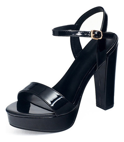 Sandalias Block De Tacones Altos De Verano Para Mujer