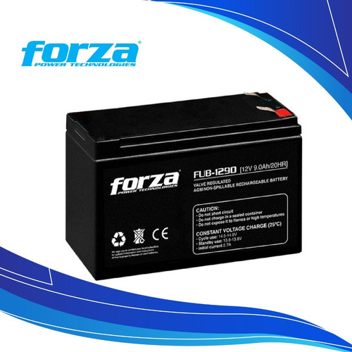 Imagen 1 de 6 de Batería Forza Fub-1290 12v Capacidad 9ah Batería Para Ups