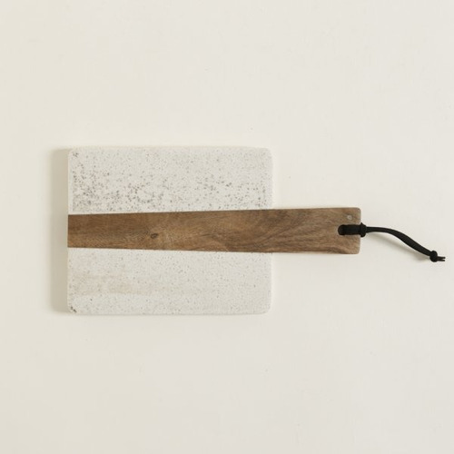 Tabla De Marmol Y Madera De Acacia Con Mango Pushkar