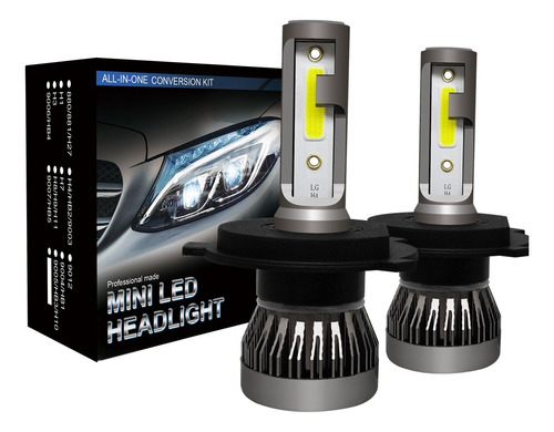 Kit Faros Focos Led Mini1 H4 Hb2 9003 Alta Baja 8000lm 6000k