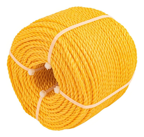 Rollo De Cuerda Amarilla/polipropileno 4 Mm, Rollo 119 M.