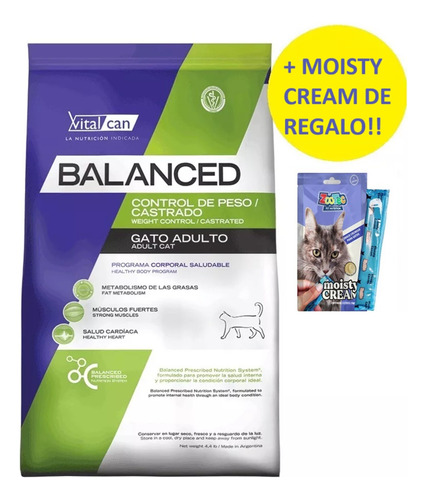 Vitalcan Balanced Gato Control De Peso Castrado 7.5k +regalo