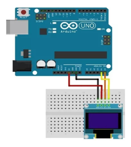 Modulo Display Oled 0.96 I2c Azul Lcd Arduino Pic