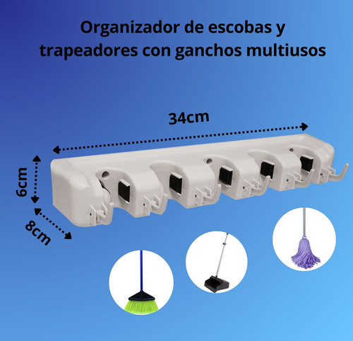 Organizador De Escobas Multiusos Fleximatic 2805
