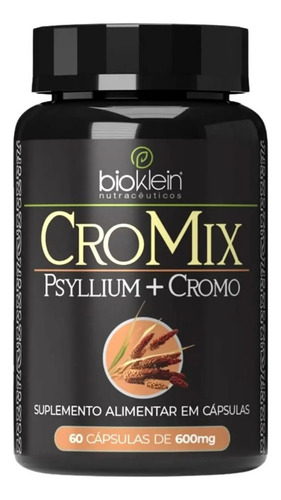 Cromix 60 Cáps Psyllium Picolinato De Cromo Bioklein Sabor Sem Sabor