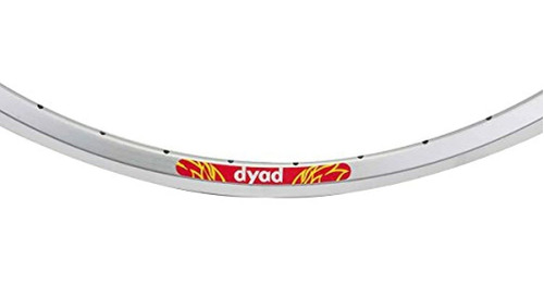 Brand: Velocity Dyad Rim, 40h, 700c, Silver Msw
