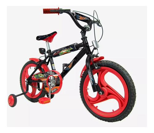 Bicicleta Rodado 16' Hot Wheels Original Unibike Metal Refor