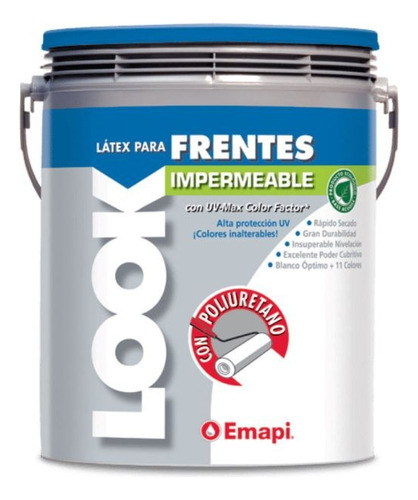 Pintura Exterior Look Frentes 1 Lt Ambito Acabado Mate Color Gris