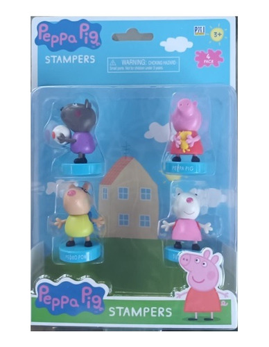 Peppa Pig - Set 4 Figuras Con Timbres / Stampers (set 2)