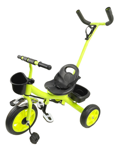 Triciclo Para Niños Con Empujador Removible Y 2 Canastos