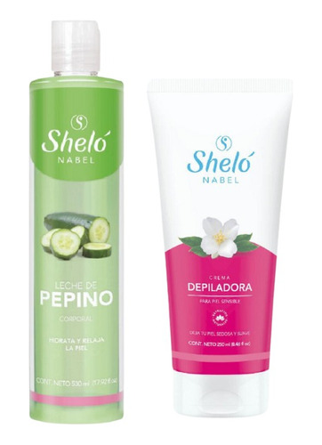 Crema Corporal Leche De Pepino + Crema Depiladora Shelo