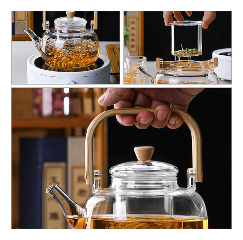 Tetera De Vidrio Multiusos, Tetera De Oficina, Té Transparen
