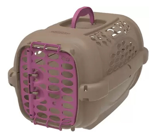 Caixa Casinha Transporte Cães Gatos Panther Gold Nº1 Até5kg Cor Rosa Pink