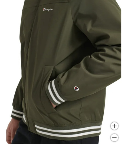 Chamarra Champion Hombre Bomber Con Capucha 100% Original