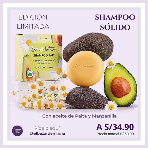 Shampoo Sólido (en Barra) Unisex Con Extractos Naturales