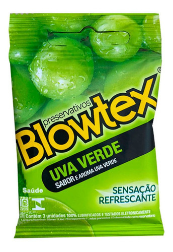 Preservativo Blowtex Uva Verde C/3 Unidades