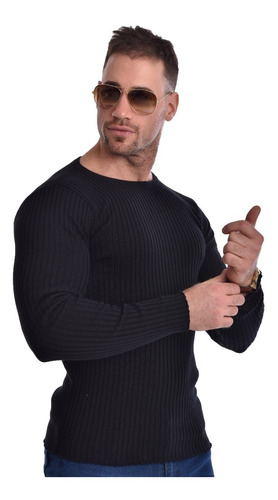 Imagen 2 de 6 de Sweater Pullover Hombre Joemar Entallado De Hilo