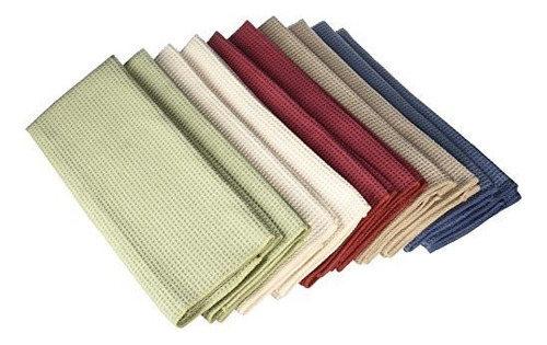 Eurow Microfiber Waffle Weave Toallas De Cocina 10pack