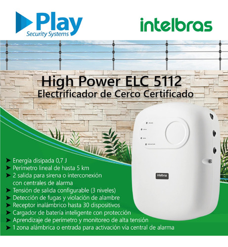 Central Cerco Eléctrico Cerca Electrificada Intelbras 5001