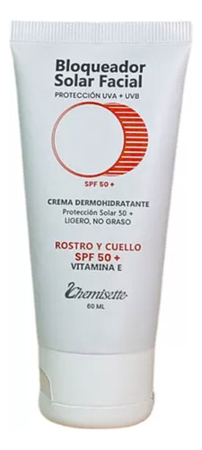 Bloqueador Facial Color Factor50 Chemisette 60ml Todo Tipo De Piel Día