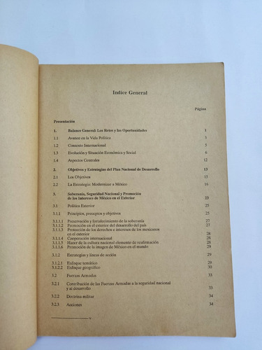 Libro Plan Nacional De Desarrollo, 1989-1994 167b9 (Usado)