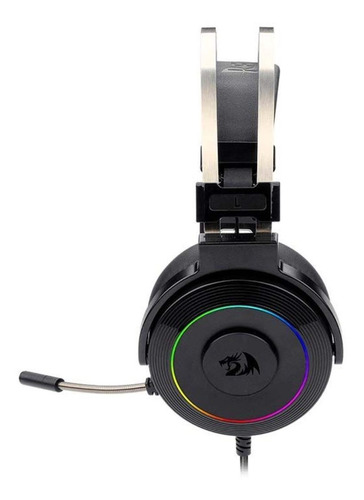 Imagen 4 de 5 de Audífonos gamer Redragon Chroma Lamia 2 black con luz rgb LED