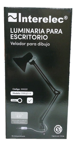 Imagen 3 de 5 de Velador De Dibujo De Mesa Interelec Gxh025