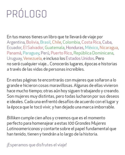 Imagen 2 de 9 de Libro 100 Grandes Mujeres Latinoamericanas