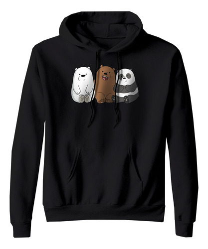 Sudadera Escandalosos We Bare Bears Pardo Panda Polar Amigos