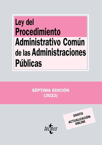 Ley Del Procedimiento Administrativo Comun De Las Administra, De Editorial Tecnos. Editorial Tecnos, Tapa Blanda En Español