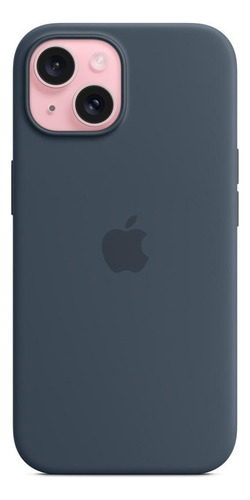 Capa Com Magsafe Para iPhone 15, Apple, Silicone Azul