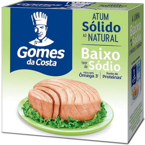 Atum sólido natural baixo teor de sódio 170g Gomes Da Costa