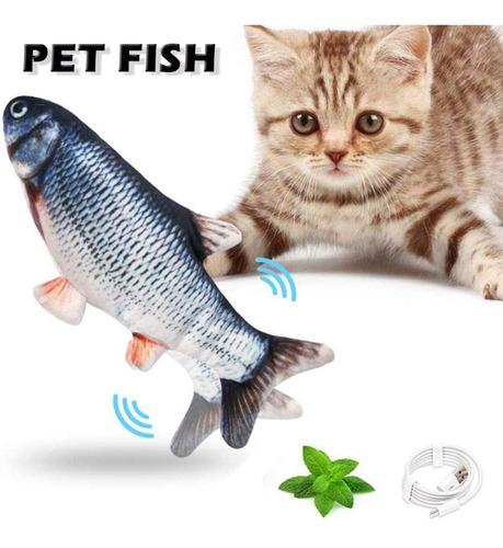 Pez Electrico Saltarin Juguete Para Gatos Pet Fish