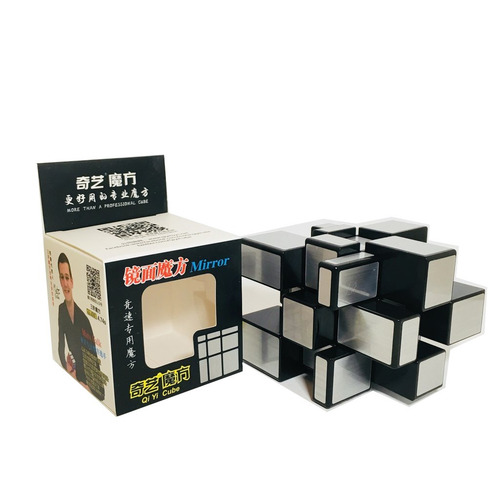 Cubo Rubik Qiyi Mirror 3x3 Speed Plateado Original