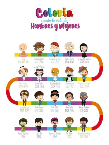 Imagen 3 de 6 de Set Biografías Colorin Cuenta La Vida De Hombres Y Mujeres
