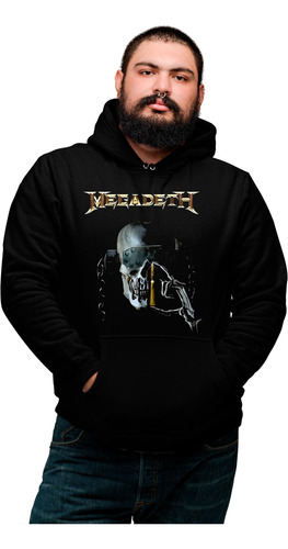 Sudadera 2xl Tallas Extra Bolsa Frontal Megadeth Youthanasia
