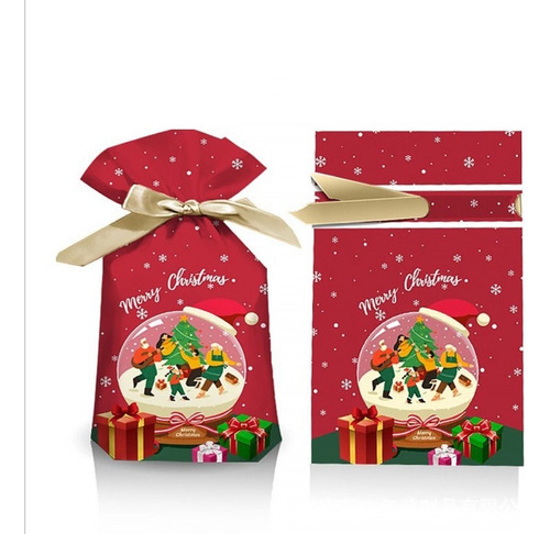 50 Bolsas De Caramelos De Navidad, Bolsa De Dulces De Feliz
