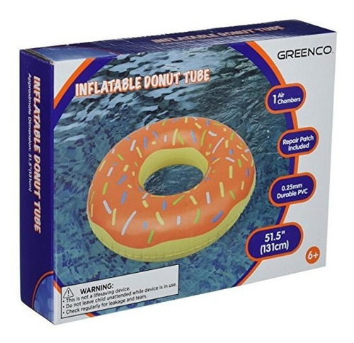 Donut Inflable Gigante De Greenco Con El Flotador De Las Chi