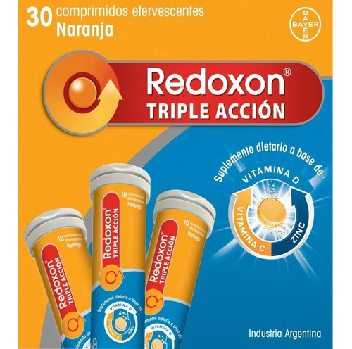 Imagen 1 de 2 de Redoxon Triple Accion X 30 Comprimidos Efervecentes