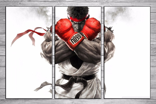 Posters Gamers Ryu Cuadros Modernos Street Fighter 90x57 H8 