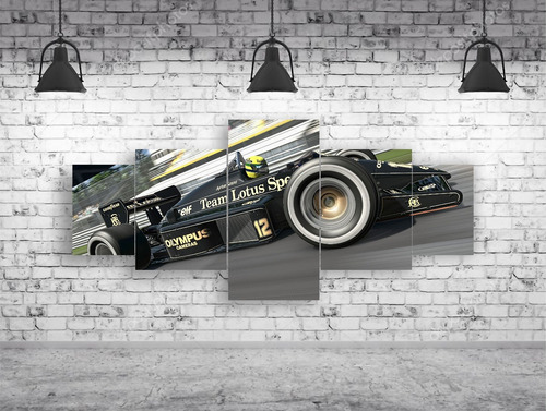 Ayrton Senna F1 Cuadro Nueva Linea Poster Metálico Lotus Jps