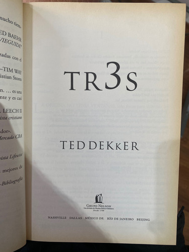 Tres Ted Dekker Tapa Dura
