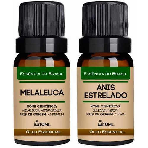 Kit 2 Óleos Essenciais 10ml - Melaleuca + Anis Estrelado